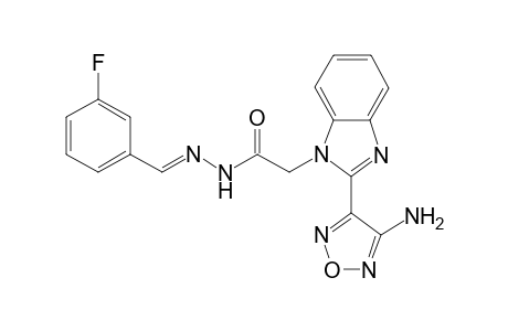 2-[2-(4-amino-1,2,5-oxadiazol-3-yl)-1-benzimidazolyl]-N-[(E)-(3-fluorophenyl)methylideneamino]acetamide