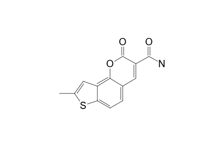 8-Methyl-2-oxo-2H-thieno(2,3-H)(1)-benzopyran-3-carboxamide