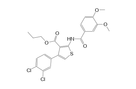 propyl 4-(3,4-dichlorophenyl)-2-[(3,4-dimethoxybenzoyl)amino]-3-thiophenecarboxylate