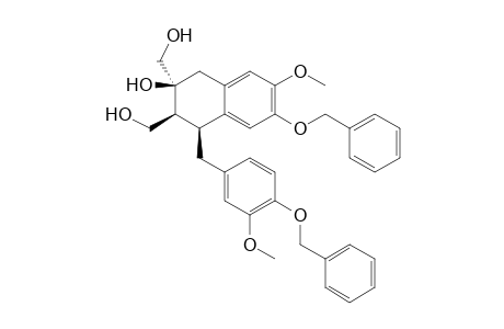 (1S*,2S*,3S*)-1-(3-Methoxy-4-benzyloxybenzyl)-2,3-bis(hydroxymethyl)-3-hydroxy-6-methoxy-7-benzyloxytetralin
