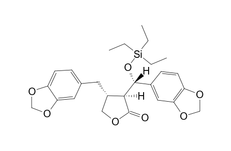 (3S,4R)-3-[(S)-1,3-benzodioxol-5-yl(triethylsilyloxy)methyl]-4-piperonyl-tetrahydrofuran-2-one