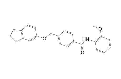 4-[(2,3-dihydro-1H-inden-5-yloxy)methyl]-N-(2-methoxyphenyl)benzamide