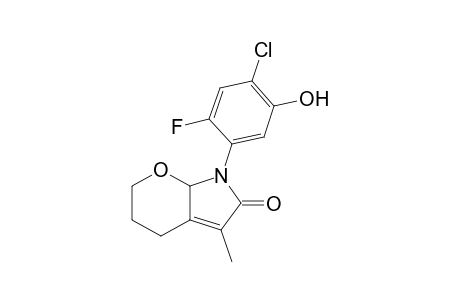 3,4,7,7a-Tetrahydro-5-methyl-7-(2'-fluoro-4'-chloro-5-hydroxyphenyl)-pyrano[2,3-b]pyrrol-6(2H)-one