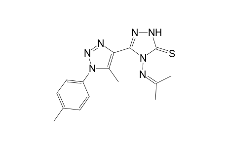 3-(5-Methyl-1-p-tolyl-1H-1,2,3-triazol-4-yl)-4-(propan-2-ylideneamino)-1H-1,2,4-triazole-5(4H)-thione