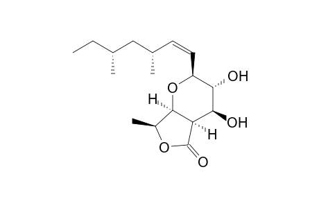 (2S,3R,4S,4aR,7S,7aS)-2-((Z)-(3R,5R)-3,5-Dimethyl-hept-1-enyl)-3,4-dihydroxy-7-methyl-hexahydro-furo[3,4-b]pyran-5-one