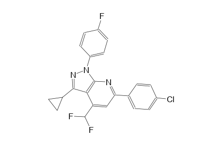 1H-pyrazolo[3,4-b]pyridine, 6-(4-chlorophenyl)-3-cyclopropyl-4-(difluoromethyl)-1-(4-fluorophenyl)-