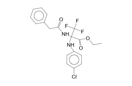 Ethyl 2-(4-chloroanilino)-3,3,3-trifluoro-2-(2-phenylacetamido)propionate