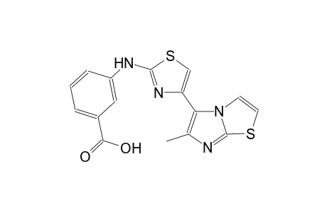 benzoic acid, 3-[[4-(6-methylimidazo[2,1-b]thiazol-5-yl)-2-thiazolyl]amino]-