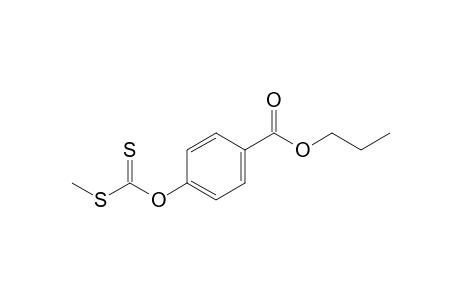 4-(methylthio)carbothioyloxybenzoic acid propyl ester