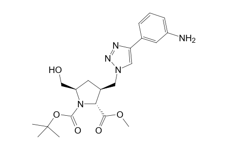 Methyl(+/-)-(2R*,3S*,5R*)-3-[[4-(3-aminophenyl)-1H-1,2,3-triazol-1-yl]methyl]-1-(tert-butoxycarbonyl)-5-(hydroxymethyl)pyrrolidine-2-carboxylate