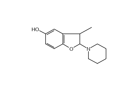 2,3-DIHYDRO-3-METHYL-2-PIPERIDINO-5-BENZOFURANOL