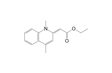 (2E)-2-(1,4-dimethyl-2-quinolinylidene)acetic acid ethyl ester