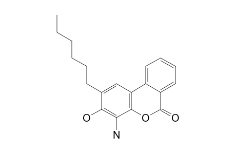 4-AMINO-2-HEXYL-3-HYDROXY-6H-DIBENZO-[B,D]-PYRAN-6-ONE