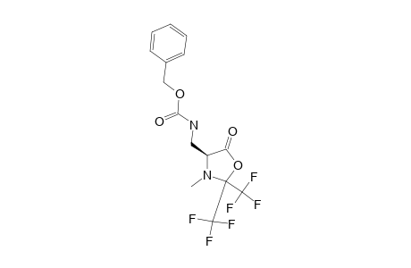 (4S)-4-(BENZOXYCARBONYLAMINOMETHYL)-3-METHYL-2,2-BIS-(TRIFLUOROMETHYL)-1,3-OXAZOLIDIN-5-ONE