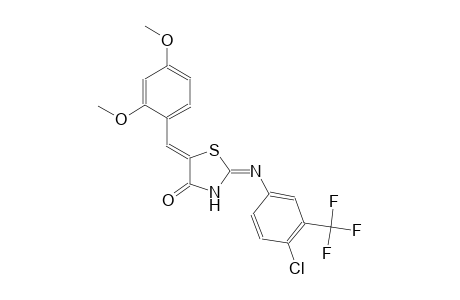 (2E,5Z)-2-{[4-chloro-3-(trifluoromethyl)phenyl]imino}-5-(2,4-dimethoxybenzylidene)-1,3-thiazolidin-4-one