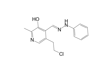 4-Pyridinecarboxaldehyde, 5-(2-chloroethyl)-3-hydroxy-2-methyl-, phenylhydrazone