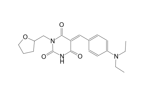(5E)-5-[4-(diethylamino)benzylidene]-1-(tetrahydro-2-furanylmethyl)-2,4,6(1H,3H,5H)-pyrimidinetrione