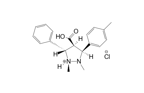 3c,4r,5t-1,2-Dimethyl-3-(4-methylphenyl)-5-phenylpyrazolidine-4-carboxylic acid hydrochloride