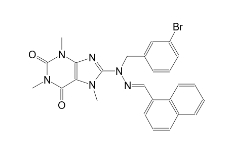 1-naphthaldehyde (3-bromobenzyl)(1,3,7-trimethyl-2,6-dioxo-2,3,6,7-tetrahydro-1H-purin-8-yl)hydrazone