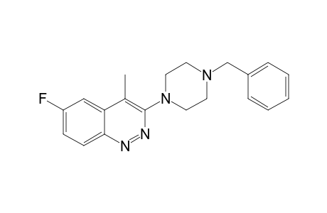 3-(4-BENZYLPIPERAZIN-1-YL)-6-FLUORO-4-METHYL-CINNOLINE