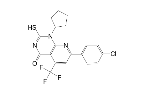 pyrido[2,3-d]pyrimidin-4(1H)-one, 7-(4-chlorophenyl)-1-cyclopentyl-2-mercapto-5-(trifluoromethyl)-