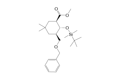 rac-[Methyl 3-[(Benzyloxy)methyl]-2-(tert-butyldimethylsilyloxy)-5,5-dimethtlcyclohexane-1-carboxylate]