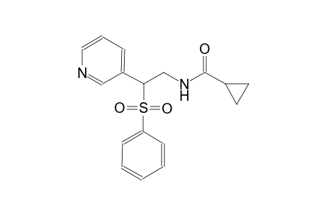 cyclopropanecarboxamide, N-[2-(phenylsulfonyl)-2-(3-pyridinyl)ethyl]-