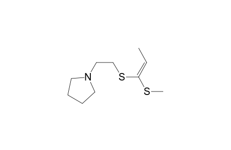 1-(2-(N-pyrrolidyl)ethylthio)-1-methylthiopropene