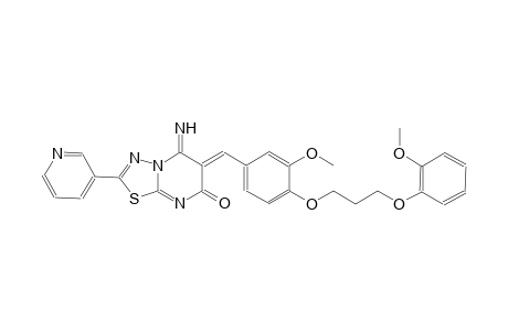 (6Z)-5-imino-6-{3-methoxy-4-[3-(2-methoxyphenoxy)propoxy]benzylidene}-2-(3-pyridinyl)-5,6-dihydro-7H-[1,3,4]thiadiazolo[3,2-a]pyrimidin-7-one