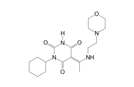 (5E)-1-cyclohexyl-5-(1-{[2-(4-morpholinyl)ethyl]amino}ethylidene)-2,4,6(1H,3H,5H)-pyrimidinetrione