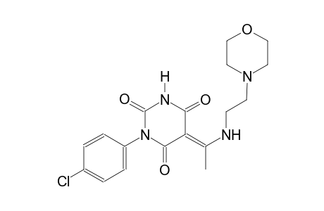 (5E)-1-(4-chlorophenyl)-5-(1-{[2-(4-morpholinyl)ethyl]amino}ethylidene)-2,4,6(1H,3H,5H)-pyrimidinetrione