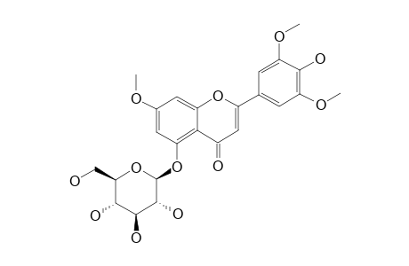PLEIOSIDE-B;TRICIN-7-METHYLETHER-5-O-BETA-D-GLUCOPYRANOSIDE