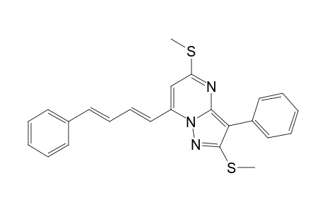 Pyrazolo[1,5-a]pyrimidine, 2,5-bis(methylthio)-3-phenyl-7-(4-phenyl-1,3-butadienyl)-