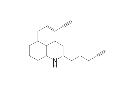 5-(2'-Penten-4'-yn-1'-yl)-2-(4"-pentyn-1'-yl)-decahydroquinoline