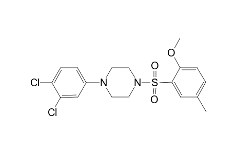1-(3,4-dichlorophenyl)-4-(2-methoxy-5-methyl-phenyl)sulfonyl-piperazine