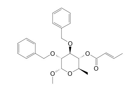 (E)-but-2-enoic acid [(2R,3R,4S,5R,6S)-4,5-bis(benzyloxy)-6-methoxy-2-methyl-tetrahydropyran-3-yl] ester