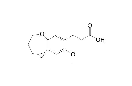 3-(8-Methoxy-3,4-dihydro-2H-1,5-benzodioxepin-7-yl)propanoic acid