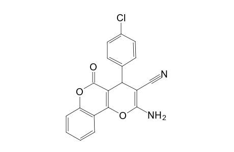 2-Amino-4-(4-chloro-phenyl)-5-oxo-4H,5H-pyrano[3,2-c]chromene-3-carbonitrile