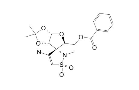 5-O-BENZOYL-1,2-O-ISOPROPYLIDENE-3-SPIRO-(4'-AMINO-2',3'-DIHYDRO-2'-N-METHYL-1',1'-DIOXIDE-ISOTHIAZOLYL)-ALPHA-D-RIBOFURANOSE