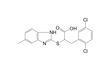 3-(2,5-dichlorophenyl)-2-[(6-methyl-1H-benzimidazol-2-yl)sulfanyl]propanoic acid