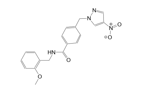 N-(2-methoxybenzyl)-4-[(4-nitro-1H-pyrazol-1-yl)methyl]benzamide