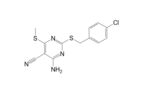 4-Amino-2-[4'-chlorobenzyl)thio]-6-(methylthio)pyrimidine-5-carbonitrile