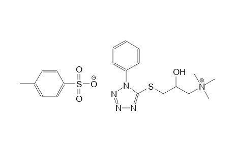 2-hydroxy-N,N,N-trimethyl-3-[(1-phenyl-1H-tetraazol-5-yl)sulfanyl]-1-propanaminium 4-methylbenzenesulfonate