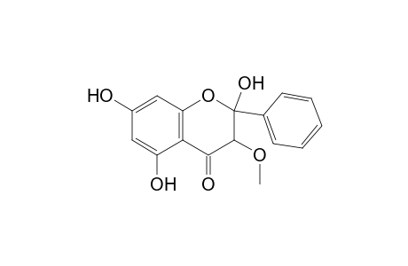4H-1-Benzopyran-4-one, 2,3-dihydro-2,5,7-trihydroxy-3-methoxy-2-phenyl-, cis-