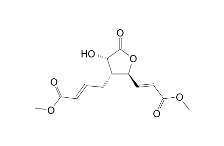 Methyl (E)-4-(2S*,3R*,4S*)-4-(hydroxy)-2-[(E)-3-methoxy-3-oxo-1-propenyl]-5-oxotetrahydro-3-furanyl-2-butenoate