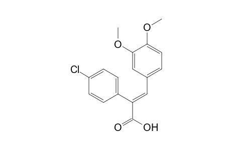 (2E)-2-(4-Chlorophenyl)-3-(3,4-dimethoxyphenyl)prop-2-enoic Acid