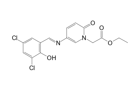 5-[(3,5-dichlorosalicylidene)amino]-2-oxo-1(2H)-pyridineacetic acid, ethyl ester