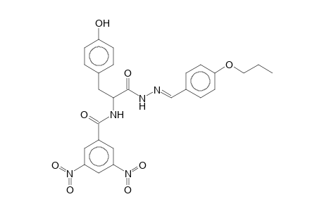 N-(1-(4-Hydroxybenzyl)-2-oxo-2-[(2E)-2-(4-propoxybenzylidene)hydrazino]ethyl)-3,5-dinitrobenzamide
