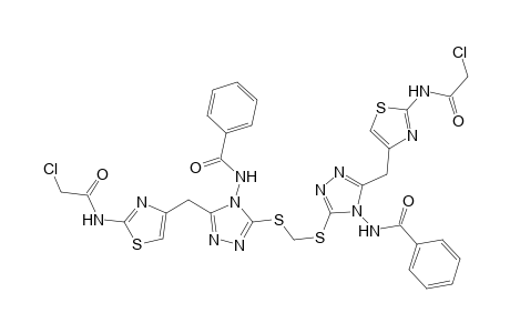 N,N'-(Methylenebis{sulfanedial-[5-({2-[(chloroacetyl)-amino]-1,3-thiazol-4-yl}methyl)-4H-1,2,4-triazole-3,4-dial]})-dibenzamide