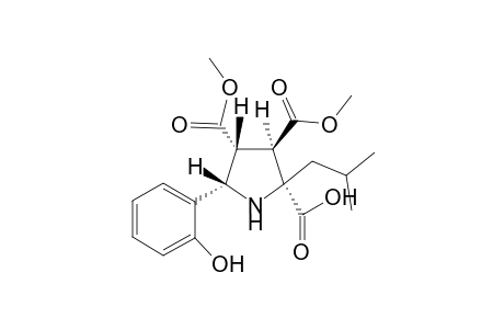Dimethyl 2-isobutyl-c-5-(2-hydroxyphenyl)pyrrolidine-c-3,t-4-dicarboxylate-r-2-carboxylic acid